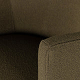 Featuring Aurora Swivel Chair by Four Hands at Amethyst Home. Petite & designed for comfort -- a chic swivel for a living room or tucked in a corner.
Overall Dimensions: 26"W x 32"L x 31"HColors: Distressed Natural , Fiqa Boucle OliveMaterials: Solid Parawood , 100% PolyesterWeight: 48.5Volume: 18.5Seat Depth: 22"Seat Height: 17.50"Arm Height from Floor: 26"Arm Height from Seat: 8.50. Amethyst Home provides interior design, new construction, custom furniture and area rugs in the Seattle metro area