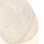 Natural beauty, total novelty. Bleached oyster-cut Guanacaste forms a petite, kidney-shaped coffee table. Visible rings speak to woods' natural graining, while a dark gunmetal-finished base provides clean contrast to the whole look. Short piece; measures 49.5"x24"x11.75". Option to pair with taller piece, sold separately. Amethyst Home provides interior design, new construction, custom furniture, and area rugs in the Boston metro area.