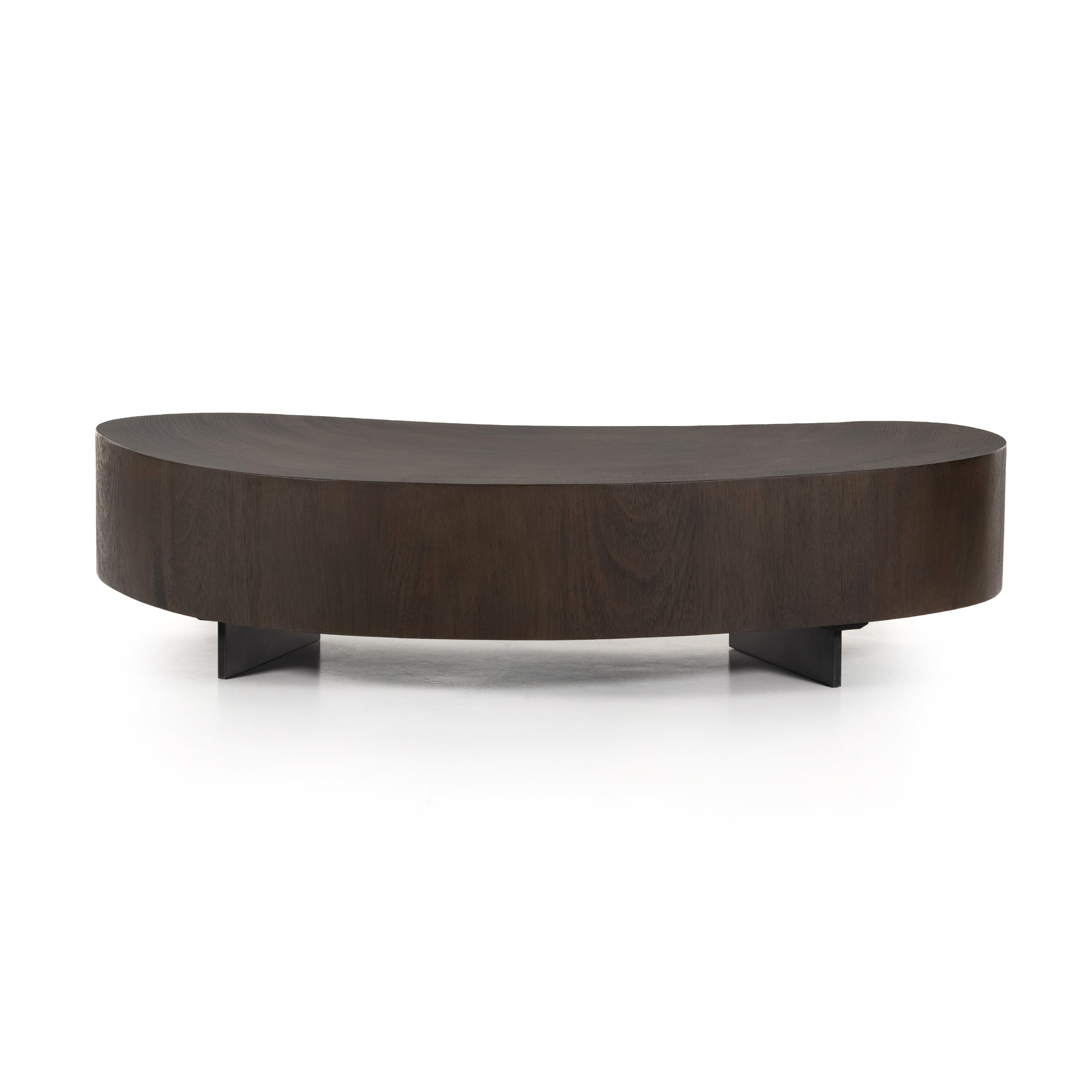 Featuring Avett Short Pc- Guanacaste Coffee Table by Four Hands at Amethyst Home. Natural beauty, total novelty. Oyster-cut Guanacaste forms a petite, kidney-shaped coffee table. Visible rings speak to woods' natural graining, while a dark gunmetal-finished base provides clean contrast to the whole look. Option to pair with taller piece, sold separately.Overall Dimensions: 49.50". Amethyst Home provides interior design, new construction, custom furniture, and area rugs in the Calabasas metro area.