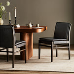 Featuring Aya Sonoma Black Dining Chair by Four Hands at Amethyst Home. Modern and transitional, burnt oak nettlewood frames this armless dining chair. Finished with a top-grain leather exclusive to Four Hands.
Collection: AshfordColors: Sonoma Black ,Burnt OakMaterials: Top Grain Leather ,Solid OakOverall Dimensions: 19.75"W x 25.25"L x 34.75"H Weight: 15.54 lbsSeat Depth: 18.2. Amethyst Home provides interior design, new construction, custom furniture, and area rugs in the Alpharetta metro area.
