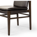 Featuring Aya Sonoma Black Dining Chair by Four Hands at Amethyst Home. Modern and transitional, burnt oak nettlewood frames this armless dining chair. Finished with a top-grain leather exclusive to Four Hands.
Collection: AshfordColors: Sonoma Black ,Burnt OakMaterials: Top Grain Leather ,Solid OakOverall Dimensions: 19.75"W x 25.25"L x 34.75"H Weight: 15.54 lbsSeat Depth: 18.2. Amethyst Home provides interior design, new construction, custom furniture, and area rugs in the Washington metro area.