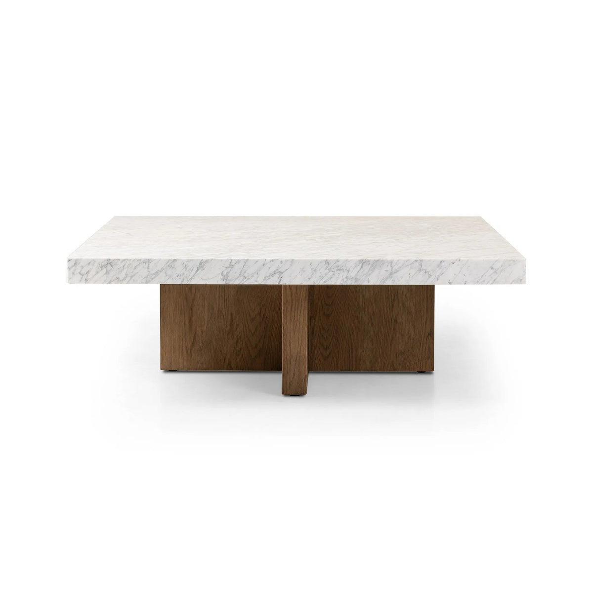 Bellamy White Carrera Marble Square Coffee Table | ready to ship!