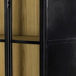Featuring Belmont Black Oak Cabinet by Four Hands at Amethyst Home. Display barware, books and keepsakes in beautifully arched cabinetry. Solid iron sheeting is finished in a soft, matte black with contrasting brass hardware. Glass fronts allow back paneling of light oak veneer to show, for an eye-catching contrast of color.
Collection: BelmontColors: Light Oak Veneer ,Black ,Wea. Amethyst Home provides interior design, new construction, custom furniture, and area rugs in the Nashville metro area.