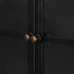 Featuring Belmont Black Wide Metal Cabinet by Four Hands at Amethyst Home. Display barware, books and keepsakes in wide, beautifully arched cabinetry. Solid iron sheeting is finished in a soft, matte black with contrasting brass hardware.
Collection: BelmontColors: Black ,Weathered Bronze ,Clear GlassMaterials: Iron ,Glass Weight: 328.49 lbsOverall Dimensions: 60"W x 15.75"L x 92. Amethyst Home provides interior design, new construction, custom furniture, and area rugs in the San Diego metro area.