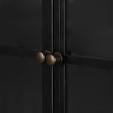 Featuring Belmont Black Wide Metal Cabinet by Four Hands at Amethyst Home. Display barware, books and keepsakes in wide, beautifully arched cabinetry. Solid iron sheeting is finished in a soft, matte black with contrasting brass hardware.
Collection: BelmontColors: Black ,Weathered Bronze ,Clear GlassMaterials: Iron ,Glass Weight: 328.49 lbsOverall Dimensions: 60"W x 15.75"L x 92. Amethyst Home provides interior design, new construction, custom furniture, and area rugs in the San Diego metro area.