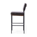 Featuring Benton Sonoma Black Stool by Four Hands at Amethyst Home. Simple and streamlined with thoughtful details. Slim, black-finished iron frame with solid oak decking, plus black top-grain leather seating for modernity. A stylish staple for any counter.Collection: AshfordColors: Sonoma Black ,Burnt Nettlewood ,Midnight IronMaterials: Top Grain Leather ,Solid Nettlewood ,Iro. Amethyst Home provides interior design, new construction, custom furniture, and area rugs in the Los Angeles metro area.