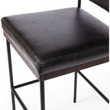 Featuring Benton Sonoma Black Stool by Four Hands at Amethyst Home. Simple and streamlined with thoughtful details. Slim, black-finished iron frame with solid oak decking, plus black top-grain leather seating for modernity. A stylish staple for any counter.Collection: AshfordColors: Sonoma Black ,Burnt Nettlewood ,Midnight IronMaterials: Top Grain Leather ,Solid Nettlewood ,Iron W. Amethyst Home provides interior design, new construction, custom furniture, and area rugs in the Portland metro area.