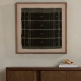 Featuring Bhujodi Chocolate With Rustic Walnut Textile by Four Hands at Amethyst Home. A 500-year-old tradition comes to life on this 100% wool, handwoven textile. Crafted on a traditional frame loom following a tradition created by the Vankars of the Bhujodi village in India, a process that can take up to two days to complete. Finished with fringe tassels . Amethyst Home provides interior design, new home construction design consulting, vintage area rugs, and lighting in the Calabasas metro area.