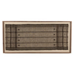 Featuring Bhujodi Mocha Textile by Four Hands at Amethyst Home. A Bhujodi-style textile is framed within rustic walnut for a gallery-quality look. Handmade in Austin, Texas.Overall Dimensions: 75"W x 2.50"L x 35"HColors: Rustic 2.5 Walnut, Bhujodi MochaMaterials: Rustic Walnut, 100% Wool. Amethyst Home provides interior design, new home construction design consulting, vintage area rugs, and lighting in the Tampa metro area.