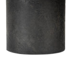 Featuring Bonnie Textured Black Concrete Coffee Table by Four Hands at Amethyst Home. A cylindrical pedestal base delivers a touch of softness to a a heavily textured tabletop of slate-like concrete.Collection: ChandlerColors: Textured Black ConcreteMaterials: Concrete Weight: 72.75 lbs. Amethyst Home provides interior design, new home construction design consulting, vintage area rugs, and lighting in the San Diego metro area.