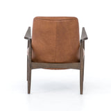 Featuring Braden Brandy Chair by Four Hands at Amethyst Home. Dramatic arms and a deeper seat offer relaxation with mid-century modern sophistication. Sculpted nettlewood frame adds an architectural feel to brandy top-grain leather.Overall Dimensions: 27.25"W x 30.25"L x 32.25"H
Collection: AshfordColors: Brandy ,Warm OakMaterials: Top Grain Leather ,Solid Oak Weight: 29.32 lbsSeat D. Amethyst Home provides interior design, new construction, custom furniture, and area rugs in the Omaha metro area.