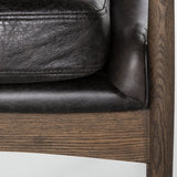 Featuring Braden Durango Smoke Chair by Four Hands at Amethyst Home. Dramatic arms and a deeper seat offer relaxation with mid-century modern sophistication. Sculpted frame adds an architectural feel to rich, black top-grain leather.Overall Dimensions: 27.25"W x 30.25"L x 32.25"H
Collection: AshfordColors: Durango Smoke ,Warm OakMaterials: Top Grain Leather ,Solid Oak Weight: 29. Amethyst Home provides interior design, new construction, custom furniture, and area rugs in the Alpharetta metro area.