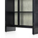 The Breya Black Oak Cabinet delivers classic, sophisticated style with its black oak finish and elegant design. Its two spacious drawers, adjustable shelf, and two-door storage cabinet offer plenty of storage space and the perfect look for any living room. Amethyst Home provides interior design, new construction, custom furniture, and area rugs in the Calabasas metro area.