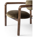 Featuring Bria Surrey Olive Chair by Four Hands at Amethyst Home. A playful take on Italian modernism. Solid parawood crafts a slim, curved frame and rear mock-tripod. Upholstered in a velvety olive-colored cotton-poly with subtle highs and lows that change in appearance depending on the direction of the fabric's nap.
Overall Dimensions: 26"W x 30"L x 31"HColors: Surrey Olive , Vi. Amethyst Home provides interior design, new construction, custom furniture and area rugs in the Des Moines metro area