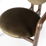 Featuring Bria Surrey Olive Chair by Four Hands at Amethyst Home. A playful take on Italian modernism. Solid parawood crafts a slim, curved frame and rear mock-tripod. Upholstered in a velvety olive-colored cotton-poly with subtle highs and lows that change in appearance depending on the direction of the fabric's nap.
Overall Dimensions: 26"W x 30"L x 31"HColors: Surrey Olive , Vi. Amethyst Home provides interior design, new construction, custom furniture and area rugs in the Washington metro area