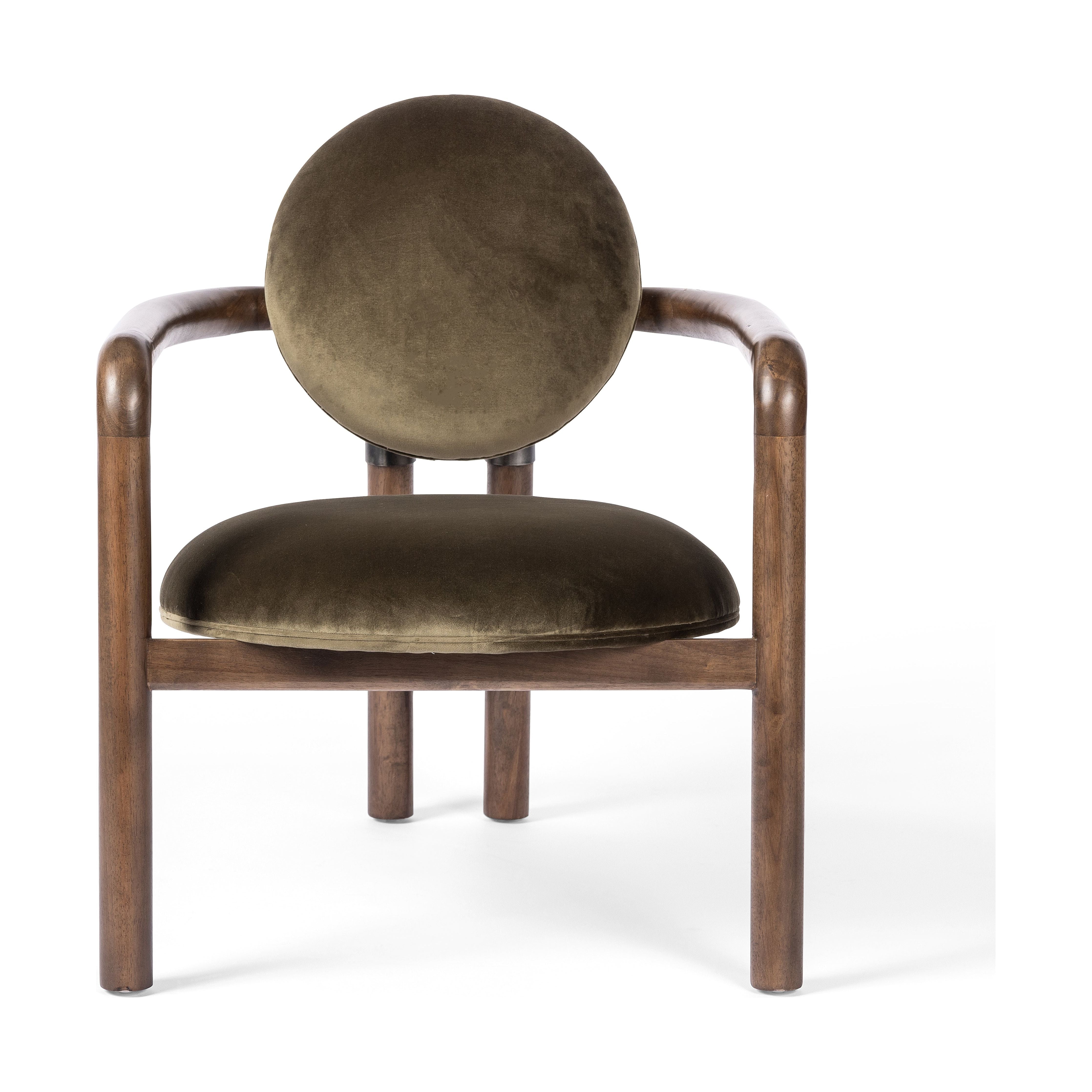Featuring Bria Surrey Olive Chair by Four Hands at Amethyst Home. A playful take on Italian modernism. Solid parawood crafts a slim, curved frame and rear mock-tripod. Upholstered in a velvety olive-colored cotton-poly with subtle highs and lows that change in appearance depending on the direction of the fabric's nap.
Overall Dimensions: 26"W x 30"L x 31"HColors: Surrey Olive ,. Amethyst Home provides interior design, new construction, custom furniture and area rugs in the Winter Garden metro area