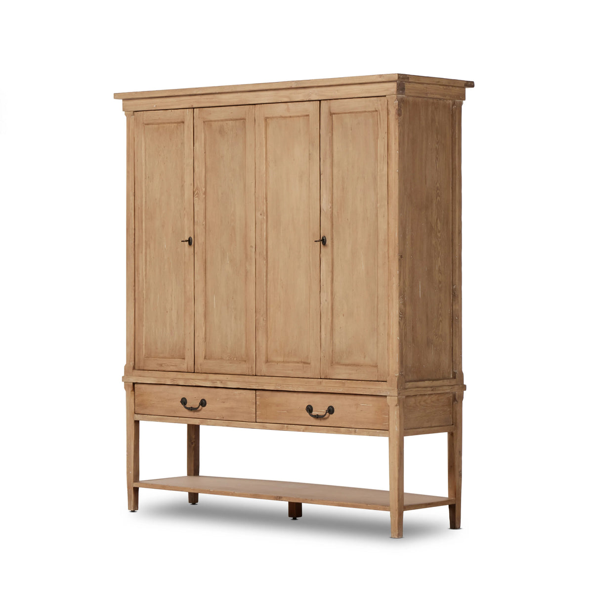 Brimley Aged Light Pine Wide Cabinet | ready to ship!