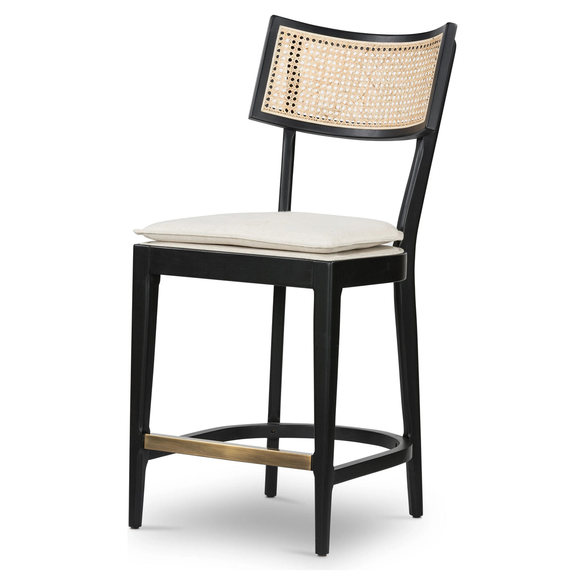 Britt Brushed Ebony with Savile Flax Stool | ready to ship!