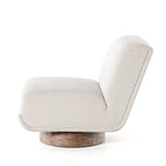 Featuring Bronwyn Knoll Natural Swivel Chair by Four Hands at Amethyst Home. A stylish play on function. With chunky, cream-colored upholstery, armless accent seating tops a parawood 360-degree swivel base, wire-brushed for vintage vibes. Option to pair with matching side table, which can be fastened or removed from either side with ease.Overall Dimensions: 25"W x 39"L x 31.50"H
Col. Amethyst Home provides interior design, new construction, custom furniture, and area rugs in the Dallas metro area.