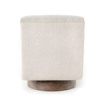 Featuring Bronwyn Knoll Natural Swivel Chair by Four Hands at Amethyst Home. A stylish play on function. With chunky, cream-colored upholstery, armless accent seating tops a parawood 360-degree swivel base, wire-brushed for vintage vibes. Option to pair with matching side table, which can be fastened or removed from either side with ease.Overall Dimensions: 25"W x 39"L x 31.50". Amethyst Home provides interior design, new construction, custom furniture, and area rugs in the Los Angeles metro area.