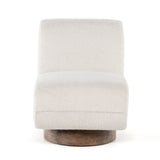 Featuring Bronwyn Knoll Natural Swivel Chair by Four Hands at Amethyst Home. A stylish play on function. With chunky, cream-colored upholstery, armless accent seating tops a parawood 360-degree swivel base, wire-brushed for vintage vibes. Option to pair with matching side table, which can be fastened or removed from either side with ease.Overall Dimensions: 25"W x 39"L x 31.50"H
C. Amethyst Home provides interior design, new construction, custom furniture, and area rugs in the Monterey metro area.