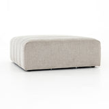Featuring Langham Napa Sandstone Ottoman by Four Hands at Amethyst Home. Wide, vertical channels and low styling speaks to modish Italian influence. Sandstone-colored covering and modular components allow for versatility in any space. Ottoman to matching sectional. Performance fabrics are specially created to withstand spills, stains, high traffic and wear, ens. Amethyst Home provides interior design, new home construction design consulting, vintage area rugs, and lighting in the Tampa metro area.