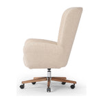 Featuring Cade Lisbon Cream Desk Chair by Four Hands at Amethyst Home. An executive-style chair is upholstered in a high-performance fabric, with subtle curves for a dramatic look and comfortable sit. Casters and seat heigh adjustability for ease in the modern office.
Collection: AllstonColors: Polished Aluminum ,Toasted Ash ,Lisbon CreamMaterials: Aluminum ,Solid Ash ,73% Pl, 19% P. Amethyst Home provides interior design, new construction, custom furniture, and area rugs in the Boston metro area.