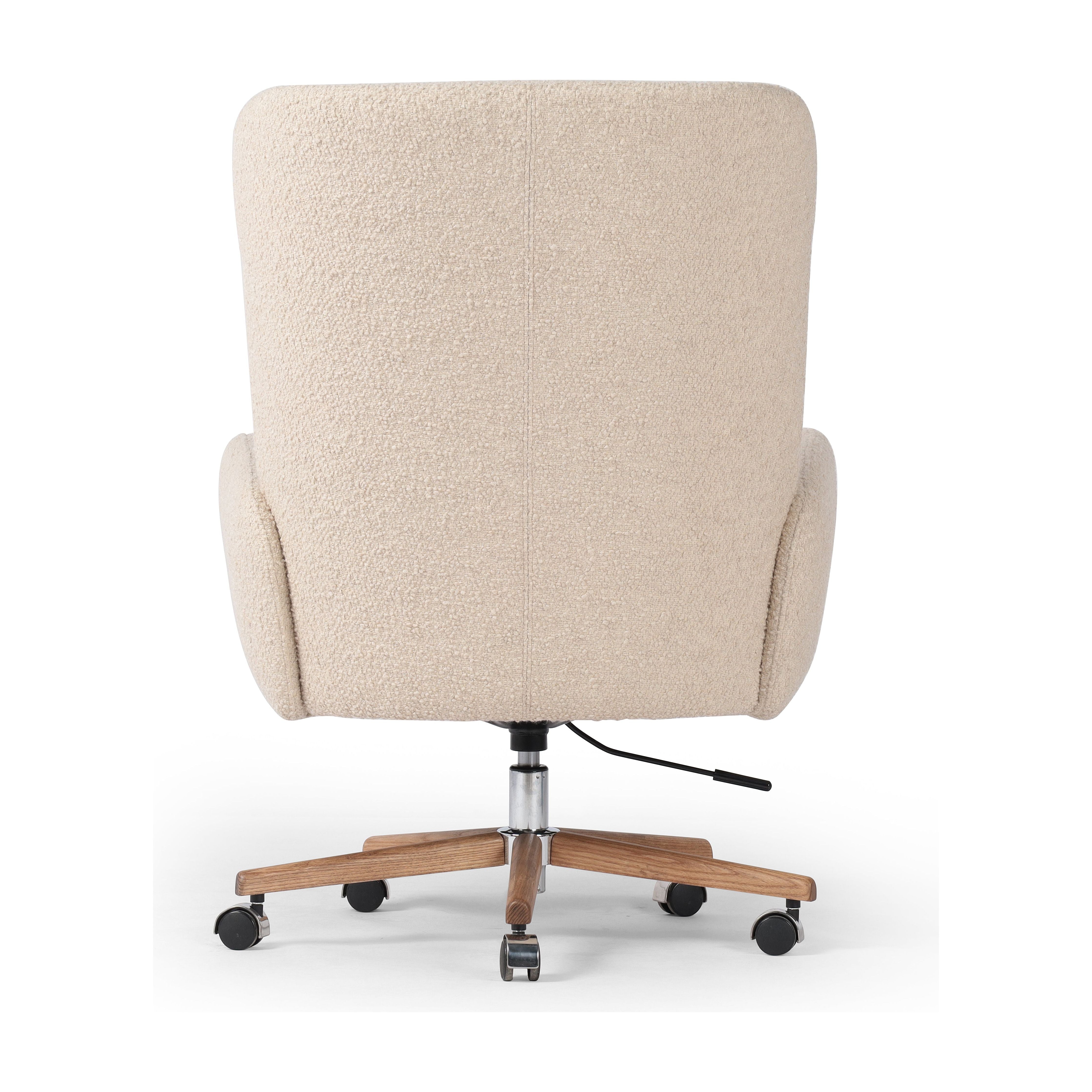 Featuring Cade Lisbon Cream Desk Chair by Four Hands at Amethyst Home. An executive-style chair is upholstered in a high-performance fabric, with subtle curves for a dramatic look and comfortable sit. Casters and seat heigh adjustability for ease in the modern office.
Collection: AllstonColors: Polished Aluminum ,Toasted Ash ,Lisbon CreamMaterials: Aluminum ,Solid Ash ,73% Pl, 19. Amethyst Home provides interior design, new construction, custom furniture, and area rugs in the Charlotte metro area.