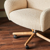Featuring Cade Lisbon Cream Desk Chair by Four Hands at Amethyst Home. An executive-style chair is upholstered in a high-performance fabric, with subtle curves for a dramatic look and comfortable sit. Casters and seat heigh adjustability for ease in the modern office.
Collection: AllstonColors: Polished Aluminum ,Toasted Ash ,Lisbon CreamMaterials: Aluminum ,Solid Ash ,73% Pl, . Amethyst Home provides interior design, new construction, custom furniture, and area rugs in the Kansas City metro area.