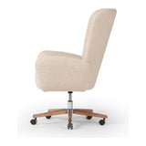 Featuring Cade Lisbon Cream Desk Chair by Four Hands at Amethyst Home. An executive-style chair is upholstered in a high-performance fabric, with subtle curves for a dramatic look and comfortable sit. Casters and seat heigh adjustability for ease in the modern office.
Collection: AllstonColors: Polished Aluminum ,Toasted Ash ,Lisbon CreamMaterials: Aluminum ,Solid Ash ,73% Pl, 19. Amethyst Home provides interior design, new construction, custom furniture, and area rugs in the San Diego metro area.