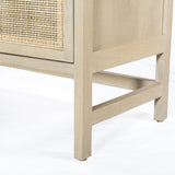 Featuring Caprice Natural Mango Sideboard by Four Hands at Amethyst Home. Monochromatic with a textural twist. Natural mango frames woven cane fronts, with black iron hardware for subtle contrast. Inside, spacious shelving awaits storage of dinnerware and more.Overall Dimensions: 72"W x 17"L x 33"H
Collection: LeightonColors: Natural Mango ,Gunmetal ,Na. Amethyst Home provides interior design, new home construction design consulting, vintage area rugs, and lighting in the Newport Beach metro area.