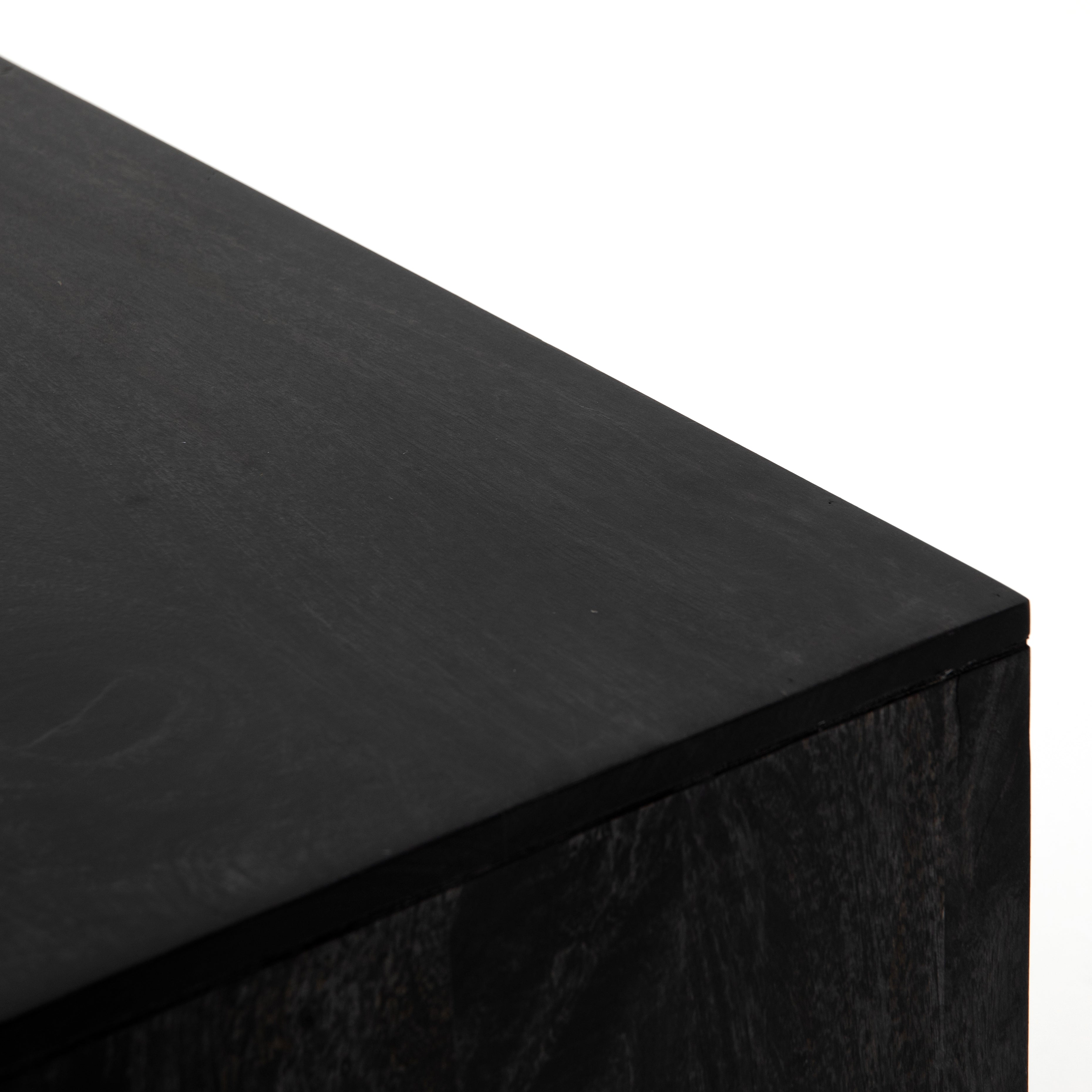 Featuring Carmel Black Wash Sideboard by Four Hands at Amethyst Home. Mid-century-inspired style with an organic twist. Surrounded by black mango casing, light cane weaves for a fresh, high-contrast look with natural depth. Angular gunmetal-finished iron legs offer an intriguing contrast of texture and tone.Overall Dimensions: 72"W x 18"L x 31"H
Collection: PrescottColors: Black Was. Amethyst Home provides interior design, new construction, custom furniture, and area rugs in the Boston metro area.