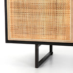Featuring Carmel Black Wash Sideboard by Four Hands at Amethyst Home. Mid-century-inspired style with an organic twist. Surrounded by black mango casing, light cane weaves for a fresh, high-contrast look with natural depth. Angular gunmetal-finished iron legs offer an intriguing contrast of texture and tone.Overall Dimensions: 72"W x 18"L x 31"H
Collection: PrescottColors: Black . Amethyst Home provides interior design, new construction, custom furniture, and area rugs in the Calabasas metro area.