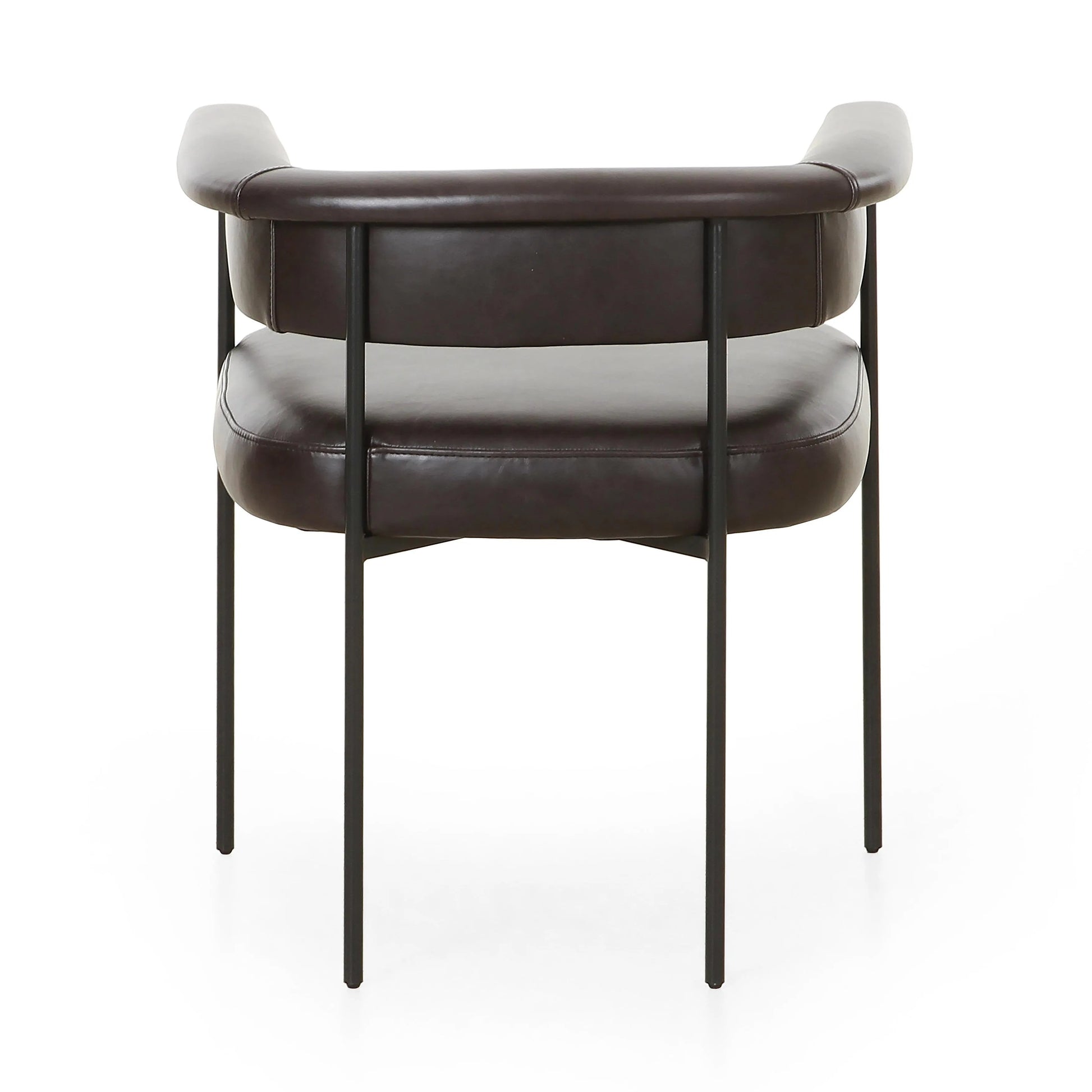 Airy and light with slim, black-finished iron framing, slate-colored performance boucle lends texture to a beautifully sculpted dining style featuring a yoke back and exterior fold detailing. Easy to clean and made from fully recyclable materials, Fiqa fabrics are machine-washable, stain-resistant, water-repellent and antimicrobial. Amethyst Home provides interior design, new home construction design consulting, vintage area rugs, and lighting in the Des Moines metro area.