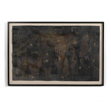 Featuring Cave Art by Four Hands at Amethyst Home. Raised between Ethiopia, Malawi, Togo, and South Africa, the now-Austinite's worldly upbringing can be sensed in her culture-rich works. A moody landscape is beautifully captured and enhanced with a texture-rich varnish. Framed within black maple. Handmade in Austin, Texas.
Overall Dimensions: 60"W x 2.50. Amethyst Home provides interior design, new home construction design consulting, vintage area rugs, and lighting in the Kansas City metro area.