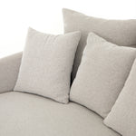 Featuring Chloe Delta Bisque Media Lounger by Four Hands at Amethyst Home. Roomy style. Off-white high-performance fabric covers a dramatic U shape for a spacious, sink-in sit. Throw pillows present an added touch of comfort to this sensibly styled media lounger, perfect for movie nights. Performance fabrics are specially created to withstand spills, stains. Amethyst Home provides interior design, new home construction design consulting, vintage area rugs, and lighting in the Park City metro area.