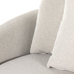 Featuring Chloe Delta Bisque Swivel Chair by Four Hands at Amethyst Home. Neutral performance fabric covers a dramatic U shape for a sink-in sit. Throw pillows add a touch of comfort to this 360-degree swivel chair. Performance fabrics are specially created to withstand spills, stains, high traffic and wear, ensuring long-term comfort and unmatched durability.Overall Dimensions. Amethyst Home provides interior design, new construction, custom furniture, and area rugs in the Kansas City metro area.