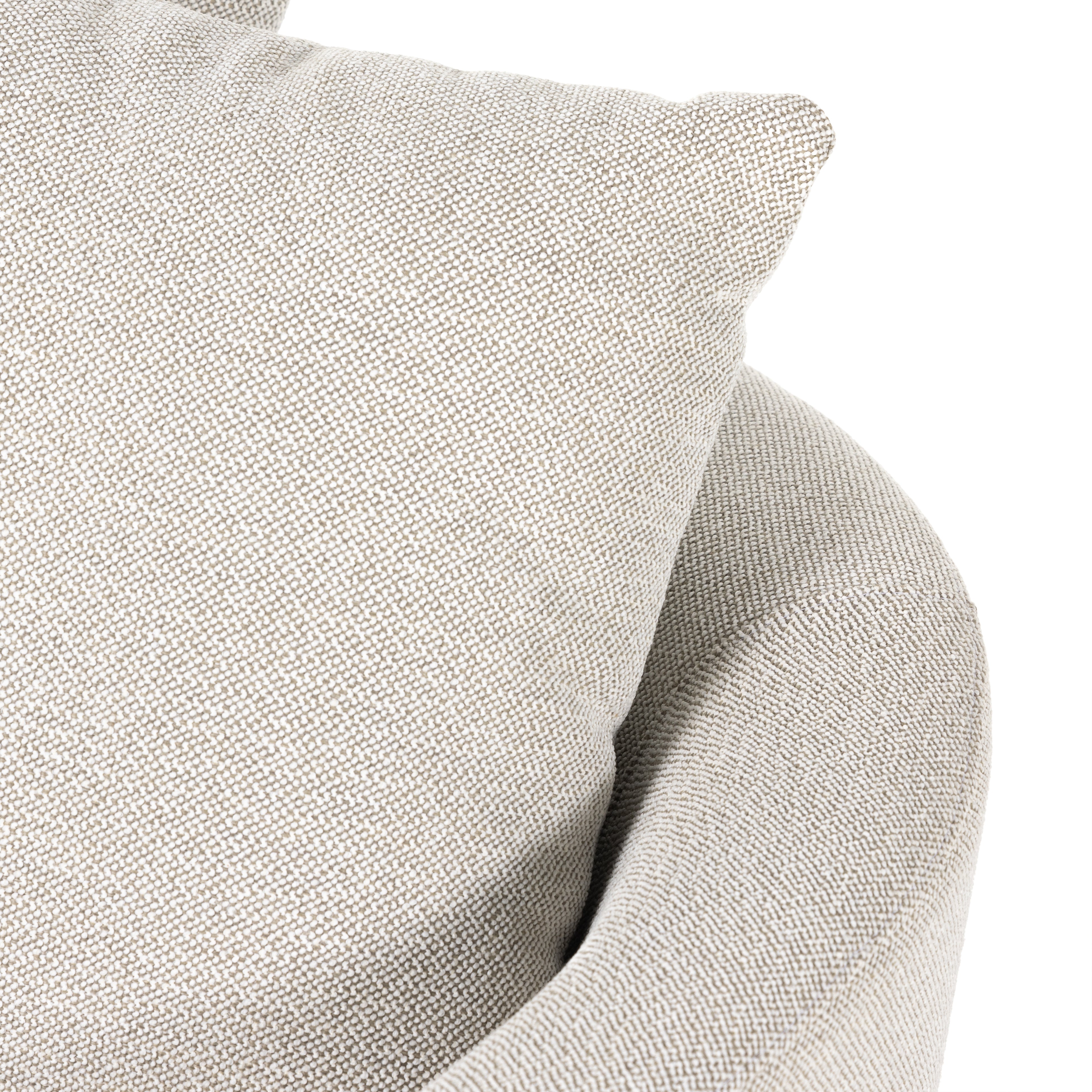 Featuring Chloe Delta Bisque Swivel Chair by Four Hands at Amethyst Home. Neutral performance fabric covers a dramatic U shape for a sink-in sit. Throw pillows add a touch of comfort to this 360-degree swivel chair. Performance fabrics are specially created to withstand spills, stains, high traffic and wear, ensuring long-term comfort and unmatched durability.Overall Dimensions:. Amethyst Home provides interior design, new construction, custom furniture, and area rugs in the Scottsdale metro area.