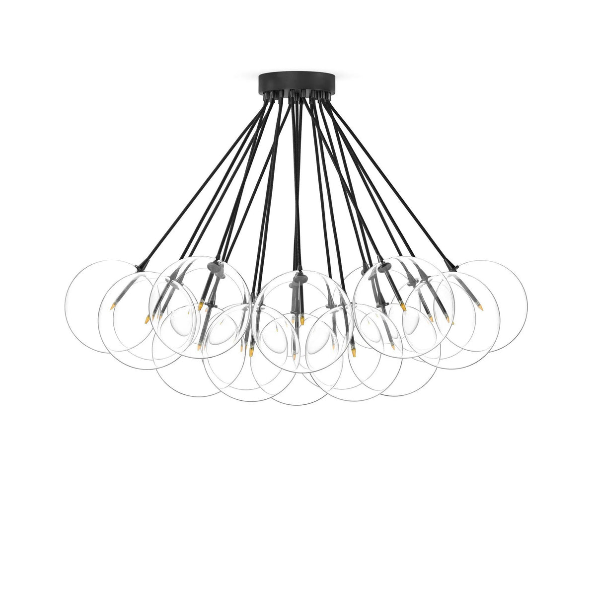 Cloud Black Cord Black Gunmetal Chandelier | ready to ship!