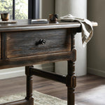 Featuring Colonial Aged Brown Table by Four Hands at Amethyst Home. Made from solid pine From the makers at Van Thiel: One-of-a-kind antique-inspired pieces crafted from solid wood with hand-applied finishes. This console creatively doubles as a kitchen island.Overall Dimensions: 26.5"W x 70"L x 36"H
Collection: Van ThielColors: Aged Bronze ,Aged Brown ,Aged B. Amethyst Home provides interior design, new home construction design consulting, vintage area rugs, and lighting in the Boston metro area.