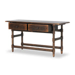 Featuring Colonial Aged Brown Table by Four Hands at Amethyst Home. Made from solid pine From the makers at Van Thiel: One-of-a-kind antique-inspired pieces crafted from solid wood with hand-applied finishes. This console creatively doubles as a kitchen island.Overall Dimensions: 26.5"W x 70"L x 36"H
Collection: Van ThielColors: Aged Bronze ,Aged Brown ,Age. Amethyst Home provides interior design, new home construction design consulting, vintage area rugs, and lighting in the Calabasas metro area.