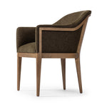 Featuring Colston Sutton Olive Dining Chair by Four Hands at Amethyst Home. A Swedish Gustavian inspired captain chair gets a modern update with high arms and an exposed frame. The tight cushion in olive fabric paired with buff parawood lends a luxe natural feel.Collection: WestgateColors: Sutton Olive ,Warm Buff ParawoodMaterials: 100% Polyester ,Solid Parawo. Amethyst Home provides interior design, new home construction design consulting, vintage area rugs, and lighting in the Dallas metro area.