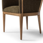 Featuring Colston Sutton Olive Dining Chair by Four Hands at Amethyst Home. A Swedish Gustavian inspired captain chair gets a modern update with high arms and an exposed frame. The tight cushion in olive fabric paired with buff parawood lends a luxe natural feel.Collection: WestgateColors: Sutton Olive ,Warm Buff ParawoodMaterials: 100% Polyester ,Solid. Amethyst Home provides interior design, new home construction design consulting, vintage area rugs, and lighting in the Winter Garden metro area.