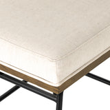 Crisp and clean, with natural panache. Slim, black-finished iron frames a floating ladderback of honey-finished oak and cream-colored high-performance seating. Rear handle detail adds a fashionable finishing touch. Performance fabrics are specially created to withstand spills, stains, high traffic and wear, ensuring long-term comfort and unmatched durability. Amethyst Home provides interior design, new construction, custom furniture, and area rugs in the Seattle metro area.