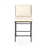Crisp and clean, with natural panache. Slim, black-finished iron frames a floating ladderback of honey-finished oak and cream-colored high-performance seating. Rear handle detail adds a fashionable finishing touch. Performance fabrics are specially created to withstand spills, stains, high traffic and wear, ensuring long-term comfort and unmatched durability. Amethyst Home provides interior design, new construction, custom furniture, and area rugs in the Winter Garden metro area.