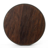 Featuring Crosby Charcoal Round Coffee Table by Four Hands at Amethyst Home. Mixed materials and the simplest of shapes offer a dramatic centerpiece for any space. Reclaimed peroba wood is supported by a textural faux shagreen base in soft grey. This piece is designed in collaboration with Thomas Bina. Four Hands partnership with the renowned Los Angeles furniture designer began. Amethyst Home provides interior design, new construction, custom furniture, and area rugs in the Des Moines metro area.