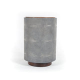 Featuring Crosby Charcoal Shagreen Side Table by Four Hands at Amethyst Home. Mixed materials and the simplest of shapes are sized to make a perfect side table. Reclaimed peroba wood is supported by a textural faux shagreen base in soft grey. This piece is designed in collaboration with Thomas Bina. Four Handsâ€™ partnership with the renowned Los Angeles furniture designer began. Amethyst Home provides interior design, new construction, custom furniture, and area rugs in the Washington metro area.