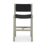 Featuring Delano Grey Outdoor Counter Stool by Four Hands at Amethyst Home. A textural take on outdoor styling, weathered grey teak welcomes thick, handwoven rope seating in an inviting dark grey. Cover or store indoors during inclement weather and when not in use.Overall Dimensions: 19.75"W x 24"L x 37.50"H
Collection: SolanoColors: Weathered Grey-Fsc ,Thick. Amethyst Home provides interior design, new home construction design consulting, vintage area rugs, and lighting in the Houston metro area.