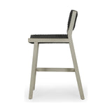 Featuring Delano Grey Outdoor Counter Stool by Four Hands at Amethyst Home. A textural take on outdoor styling, weathered grey teak welcomes thick, handwoven rope seating in an inviting dark grey. Cover or store indoors during inclement weather and when not in use.Overall Dimensions: 19.75"W x 24"L x 37.50"H
Collection: SolanoColors: Weathered Grey-Fsc ,. Amethyst Home provides interior design, new home construction design consulting, vintage area rugs, and lighting in the Laguna Beach metro area.