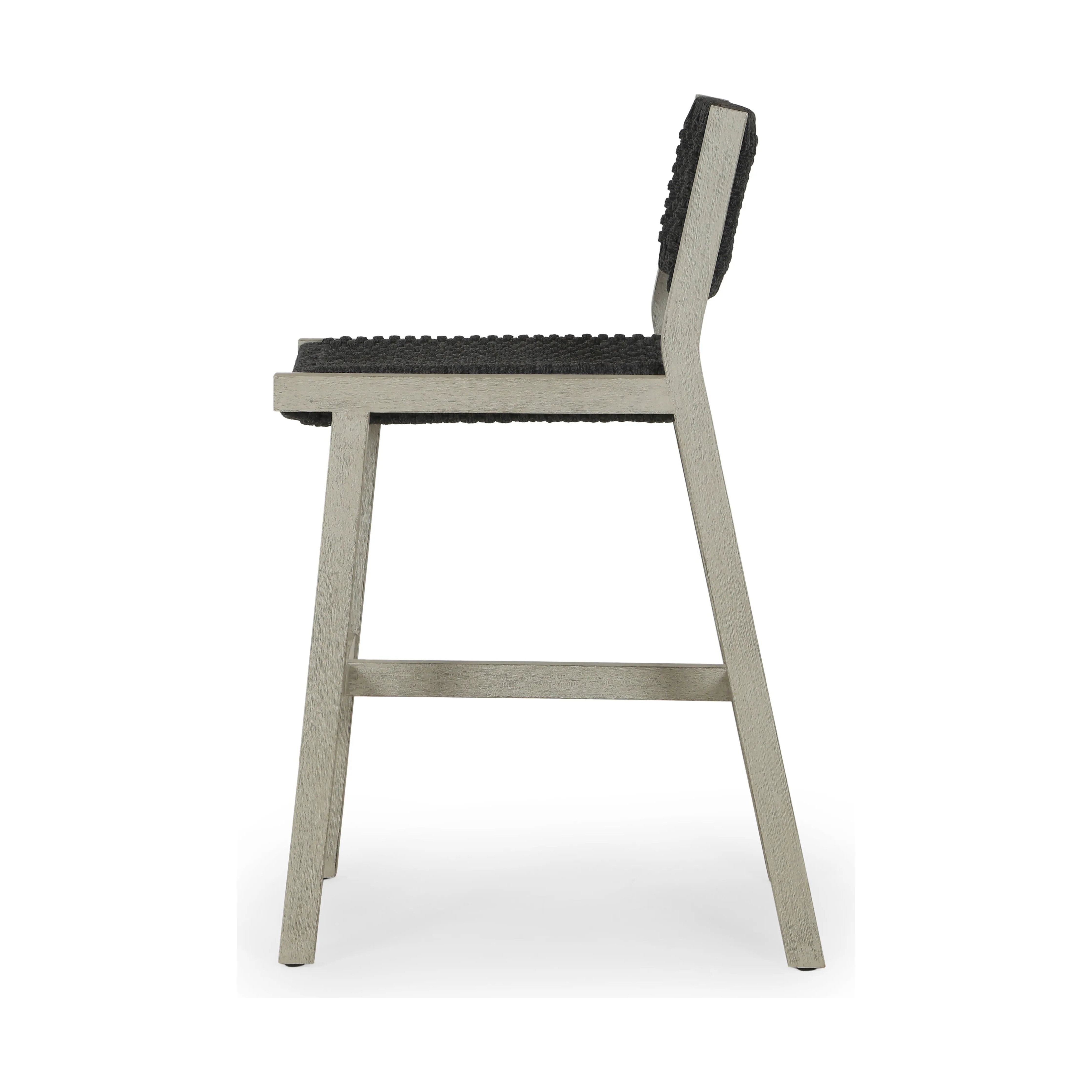 Featuring Delano Grey Outdoor Counter Stool by Four Hands at Amethyst Home. A textural take on outdoor styling, weathered grey teak welcomes thick, handwoven rope seating in an inviting dark grey. Cover or store indoors during inclement weather and when not in use.Overall Dimensions: 19.75"W x 24"L x 37.50"H
Collection: SolanoColors: Weathered Grey-Fsc ,. Amethyst Home provides interior design, new home construction design consulting, vintage area rugs, and lighting in the Laguna Beach metro area.
